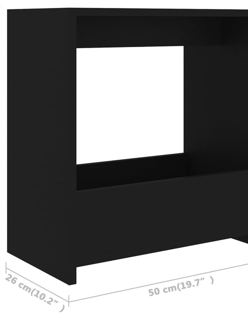 Încărcați imaginea în vizualizatorul Galerie, Masă laterală, negru, 50x26x50 cm, PAL - Lando
