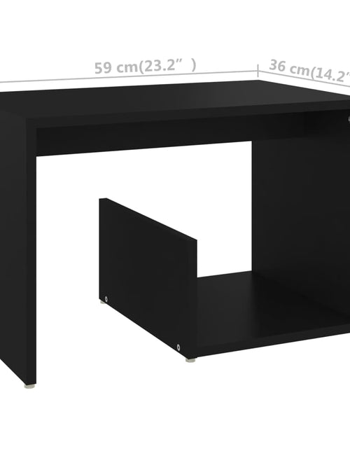 Загрузите изображение в средство просмотра галереи, Masă laterală, negru, 59x36x38 cm, PAL - Lando
