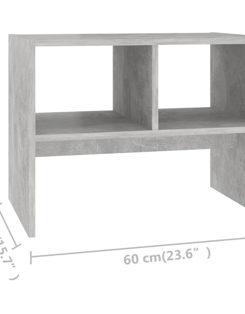 Încărcați imaginea în vizualizatorul Galerie, Masă laterală, gri, 60x40x45 cm, PAL - Lando
