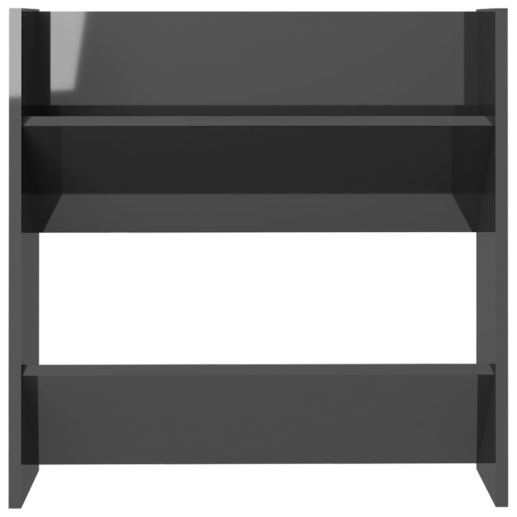 Pantofar perete 4buc. gri extralucios 60x18x60cm lemn prelucrat - Lando