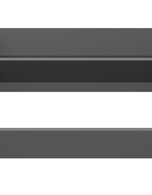 Загрузите изображение в средство просмотра галереи, Pantofare de perete, 2 buc., gri extralucios, 80x18x60 cm, PAL - Lando

