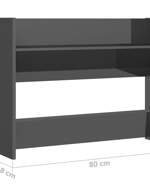 Загрузите изображение в средство просмотра галереи, Pantofare de perete, 2 buc., gri extralucios, 80x18x60 cm, PAL - Lando
