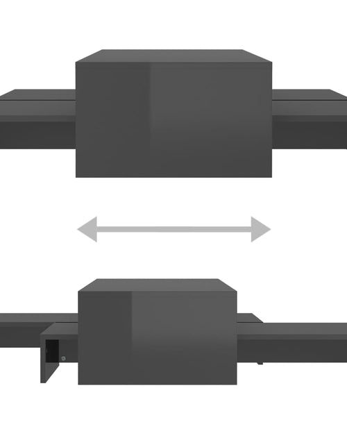 Загрузите изображение в средство просмотра галереи, Set măsuțe de cafea suprapuse, gri extralucios, 100x100x26,5 cm Lando - Lando
