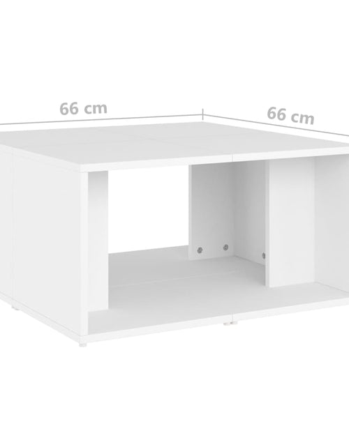 Загрузите изображение в средство просмотра галереи, Măsuțe de cafea, 4 buc., alb, 33x33x33 cm, PAL Lando - Lando
