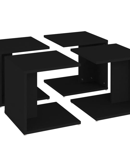 Încărcați imaginea în vizualizatorul Galerie, Măsuțe de cafea, 4 buc., negru, 33x33x33 cm, PAL Lando - Lando
