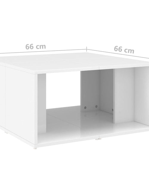 Încărcați imaginea în vizualizatorul Galerie, Măsuțe de cafea, 4 buc., alb extralucios, 33x33x33 cm, PAL Lando - Lando
