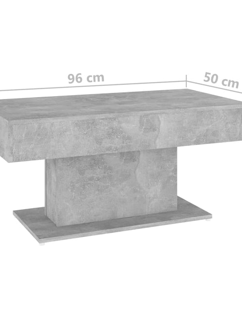 Загрузите изображение в средство просмотра галереи, Măsuță de cafea, gri beton, 96x50x45 cm, PAL - Lando
