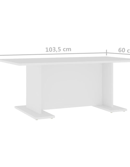 Загрузите изображение в средство просмотра галереи, Măsuță de cafea, alb, 103,5 x 60 x 40 cm, PAL Lando - Lando
