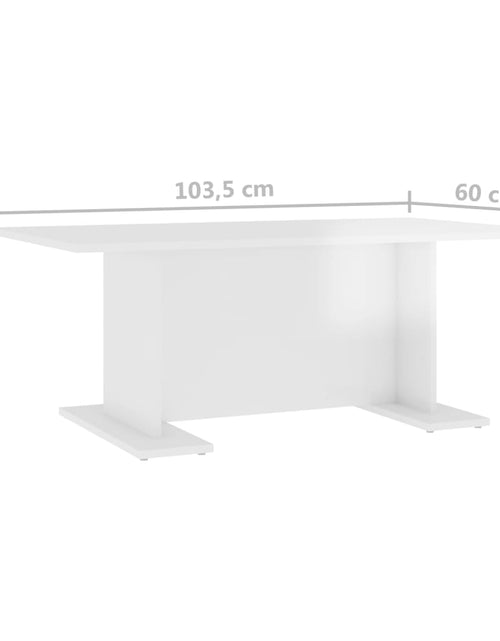 Загрузите изображение в средство просмотра галереи, Măsuță de cafea, alb, 103,5 x 60 x 40 cm, PAL Lando - Lando
