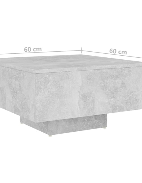 Încărcați imaginea în vizualizatorul Galerie, Măsuță de cafea, gri beton, 60x60x31,5 cm, PAL - Lando
