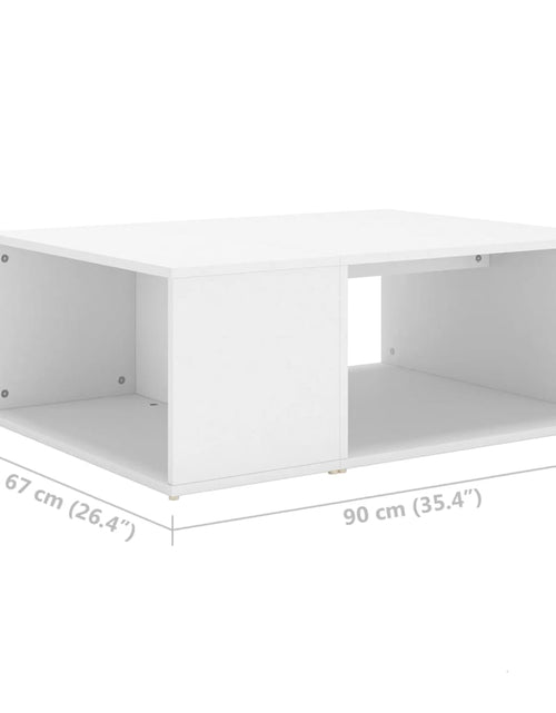 Загрузите изображение в средство просмотра галереи, Măsuță de cafea, alb, 90x67x33 cm, PAL Lando - Lando
