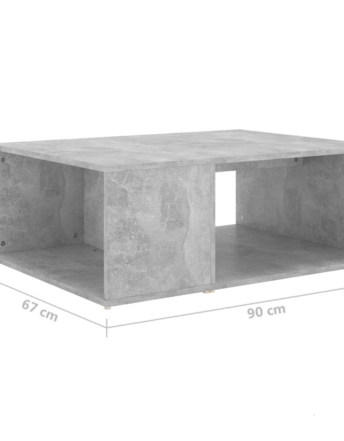 Загрузите изображение в средство просмотра галереи, Măsuță de cafea, gri beton,90x67x33 cm, PAL Lando - Lando
