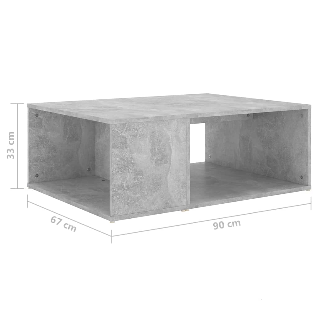 Măsuță de cafea, gri beton,90x67x33 cm, PAL Lando - Lando