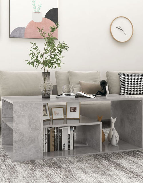 Încărcați imaginea în vizualizatorul Galerie, Măsuță de cafea, gri beton, 100x50x40 cm, PAL Lando
