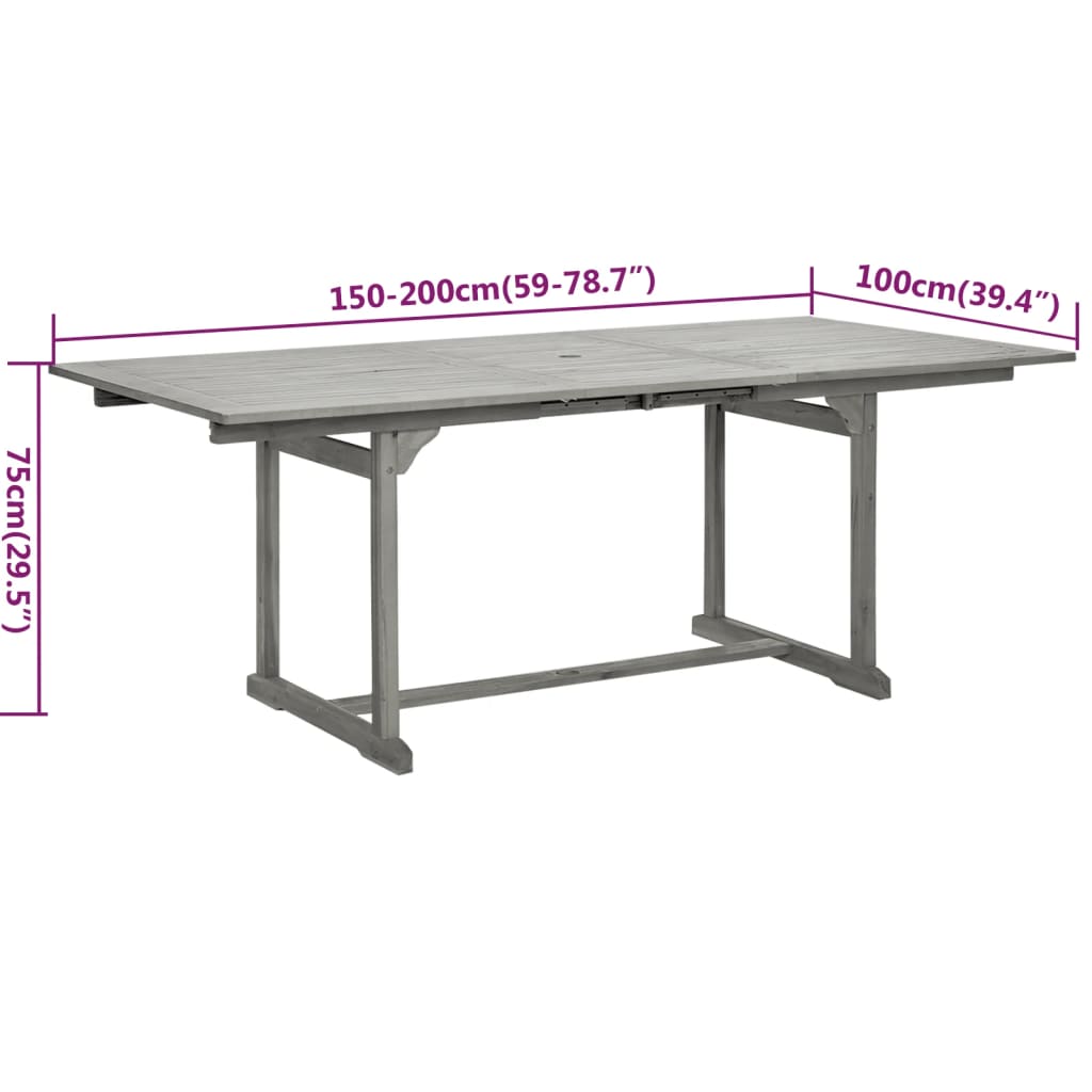 Set mobilier de grădină, 7 piese, lemn masiv de acacia - Lando