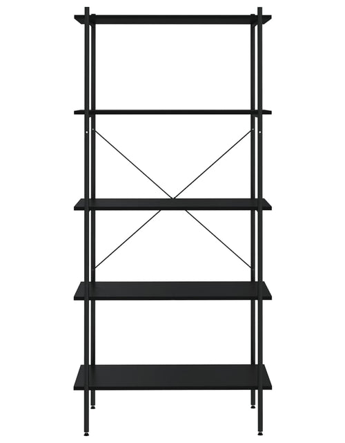 Încărcați imaginea în vizualizatorul Galerie, Unitate cu rafturi pe 5 niveluri, negru, 80x40x163 cm Lando - Lando
