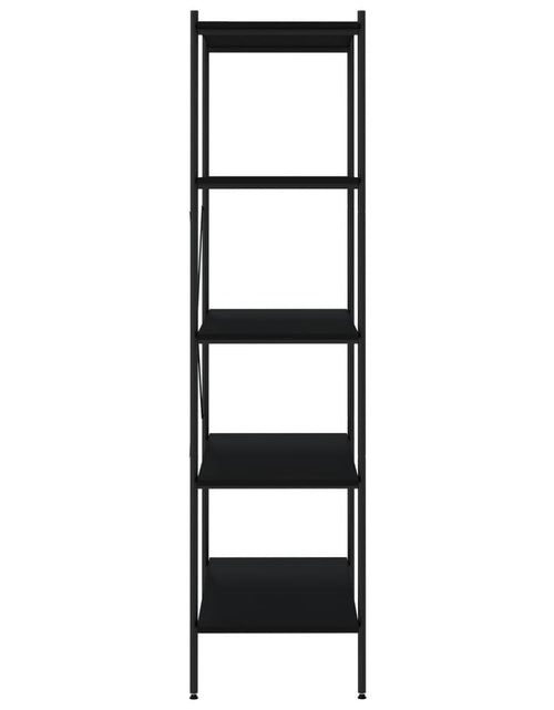 Încărcați imaginea în vizualizatorul Galerie, Unitate cu rafturi pe 5 niveluri, negru, 80x40x163 cm Lando - Lando
