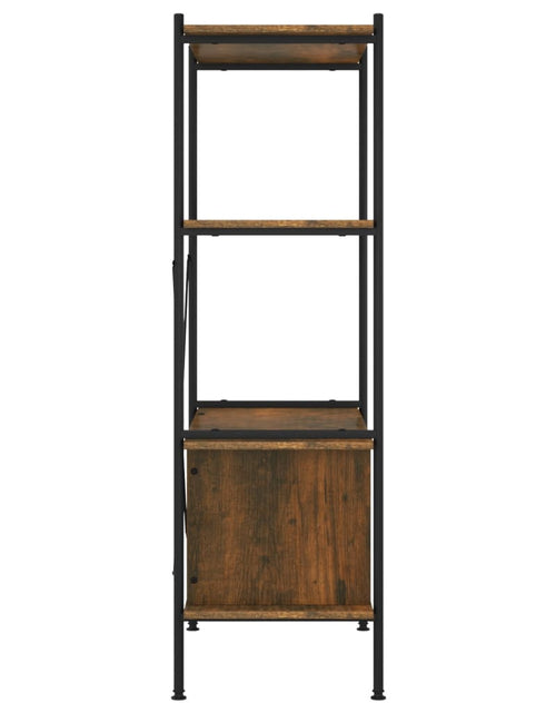 Încărcați imaginea în vizualizatorul Galerie, Unitate rafturi cu 4 niveluri și dulap, 80x40x130 cm oțel&amp;lemn Lando - Lando
