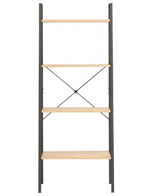 Încărcați imaginea în vizualizatorul Galerie, Raft vertical cu 4 niveluri, maro deschis/negru, 56x35x140 cm Lando - Lando
