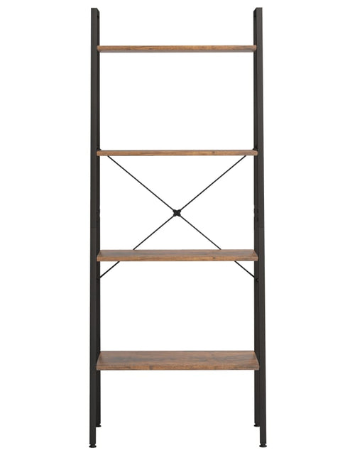Загрузите изображение в средство просмотра галереи, Raft vertical cu 4 niveluri, maro închis și negru, 56x35x140 cm Lando - Lando
