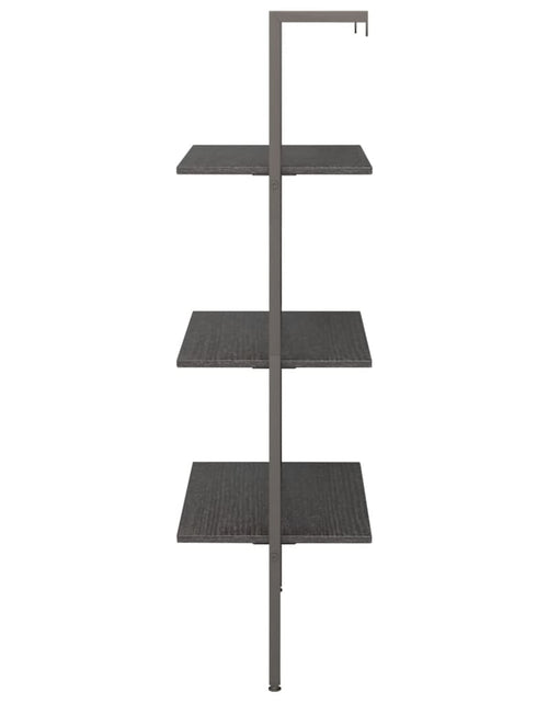 Încărcați imaginea în vizualizatorul Galerie, Raft înclinat cu 3 niveluri, negru, 64x35x120,5 cm - Lando
