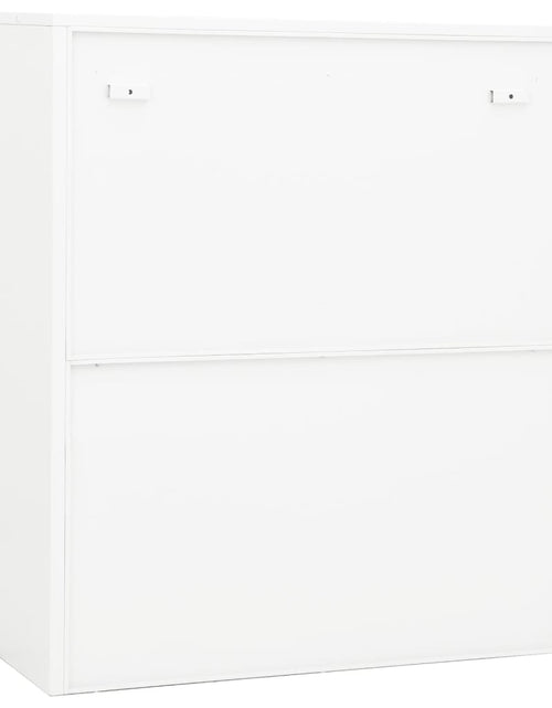 Încărcați imaginea în vizualizatorul Galerie, Dulap de birou, alb, 90x40x105 cm, oțel - Lando
