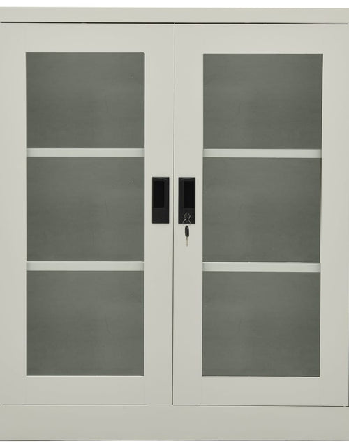 Încărcați imaginea în vizualizatorul Galerie, Dulap de birou, gri deschis, 90x40x105 cm, oțel - Lando
