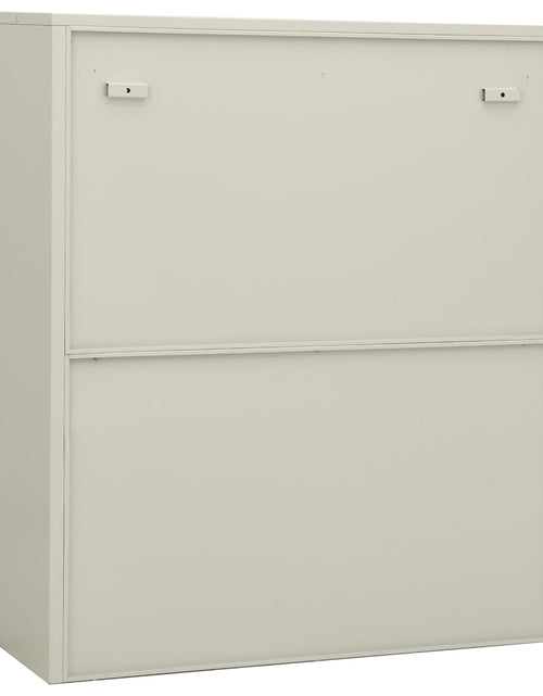 Încărcați imaginea în vizualizatorul Galerie, Dulap de birou, gri deschis, 90x40x105 cm, oțel - Lando
