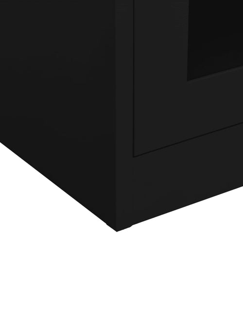 Încărcați imaginea în vizualizatorul Galerie, Dulap de birou, negru, 90x40x105 cm, oțel - Lando
