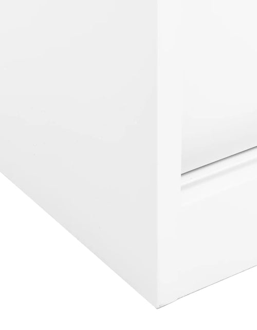 Încărcați imaginea în vizualizatorul Galerie, Dulap de birou cu ușă glisantă, alb, 90x40x90 cm, oțel - Lando
