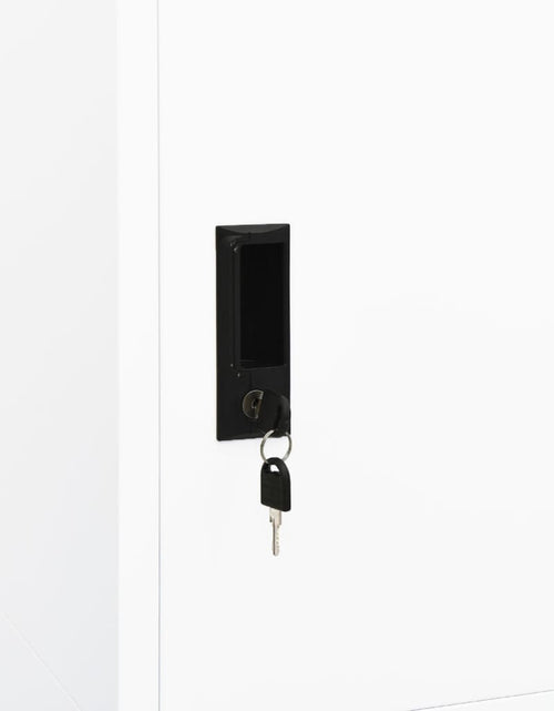 Încărcați imaginea în vizualizatorul Galerie, Șifonier, alb, 80x50x180 cm, oțel - Lando
