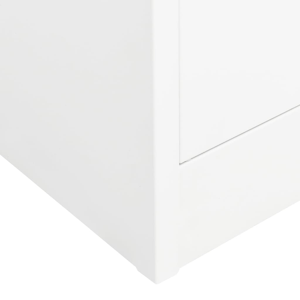 Șifonier, alb, 80x50x180 cm, oțel - Lando