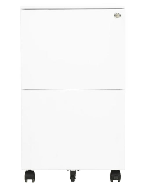 Încărcați imaginea în vizualizatorul Galerie, Dulap dosare mobil, alb, 39x45x67 cm, oțel Lando - Lando
