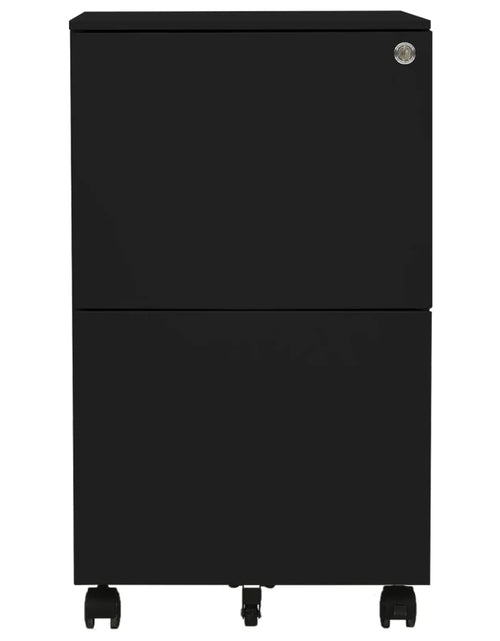Încărcați imaginea în vizualizatorul Galerie, Dulap dosare mobil, negru, 39x45x67 cm, oțel Lando - Lando
