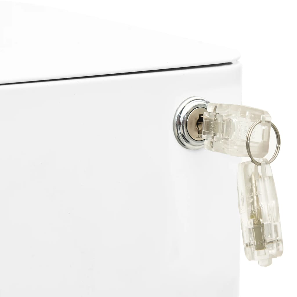Dulap dosare mobil, alb, 30x45x59 cm, oțel Lando - Lando