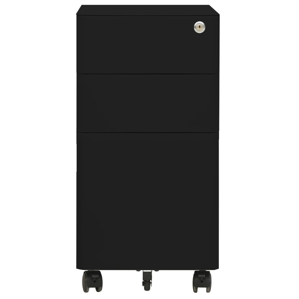 Dulap dosare mobil, negru, 30x45x59 cm, oțel Lando - Lando