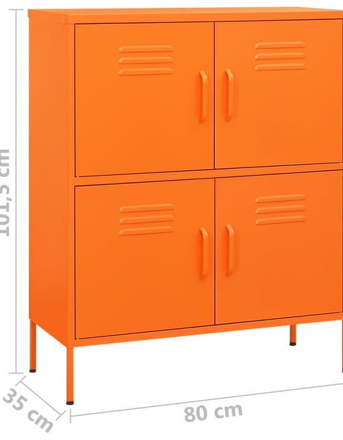 Загрузите изображение в средство просмотра галереи, Dulap de depozitare, portocaliu, 80x35x101,5 cm, oțel - Lando
