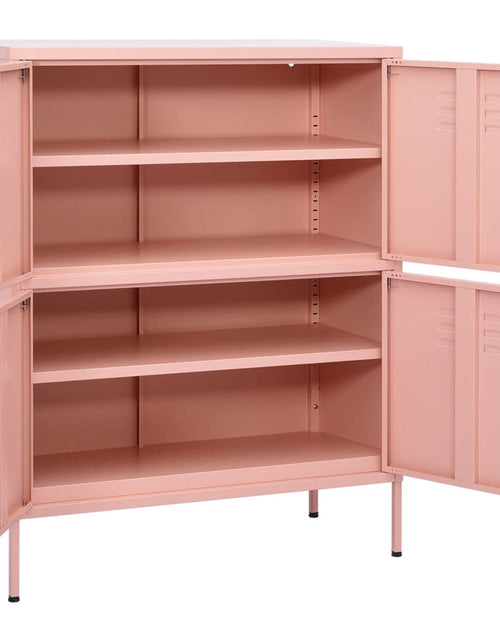 Încărcați imaginea în vizualizatorul Galerie, Dulap de depozitare, roz, 80x35x101,5 cm, oțel - Lando
