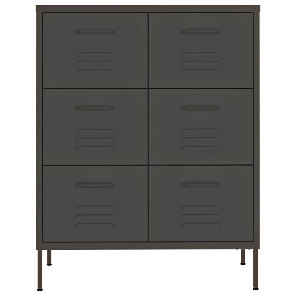 Dulap cu sertare, antracit, 80x35x101,5 cm, oțel - Lando