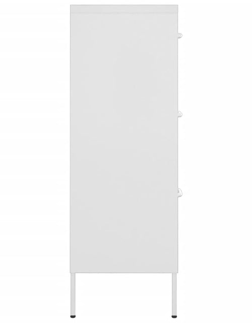 Încărcați imaginea în vizualizatorul Galerie, Dulap cu sertare, alb, 80x35x101,5 cm, oțel - Lando
