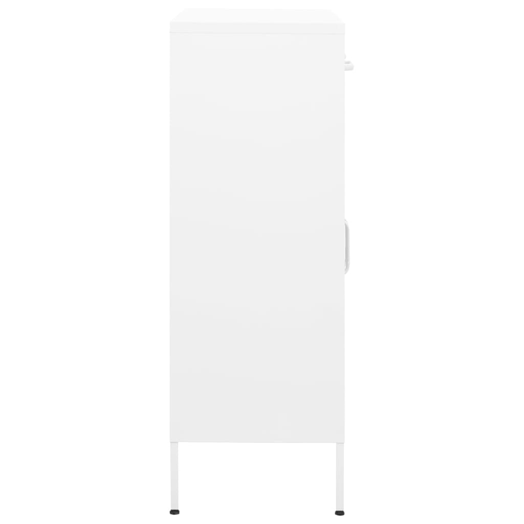 Dulap de depozitare, alb, 80x35x101,5 cm, oțel - Lando