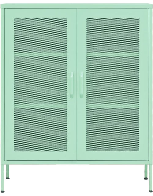 Încărcați imaginea în vizualizatorul Galerie, Dulap de depozitare, verde mentă, 80x35x101,5 cm, oțel - Lando
