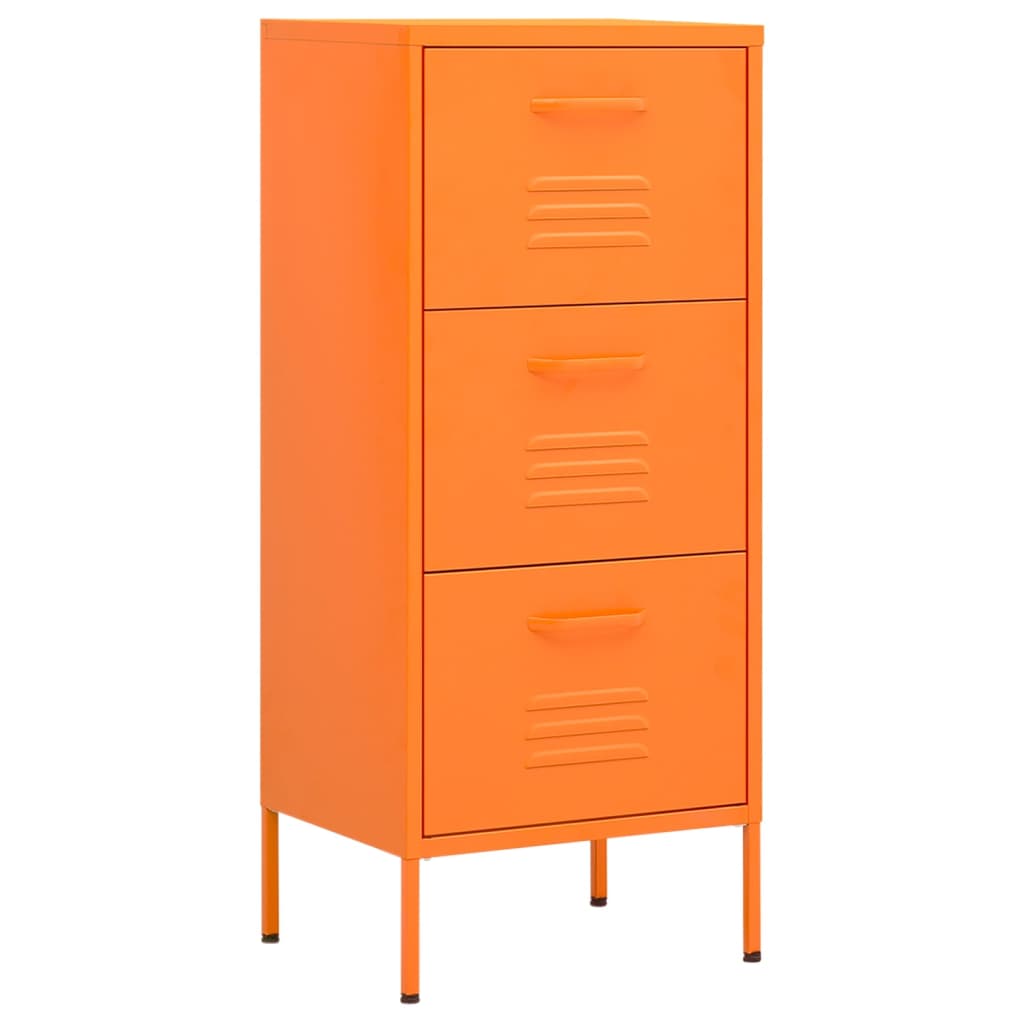 Dulap de depozitare, portocaliu, 42,5x35x101,5 cm, oțel - Lando