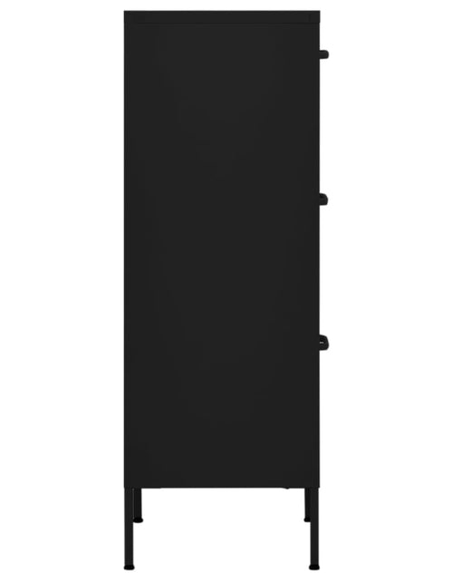 Încărcați imaginea în vizualizatorul Galerie, Dulap de depozitare, negru, 42,5x35x101,5 cm, oțel - Lando
