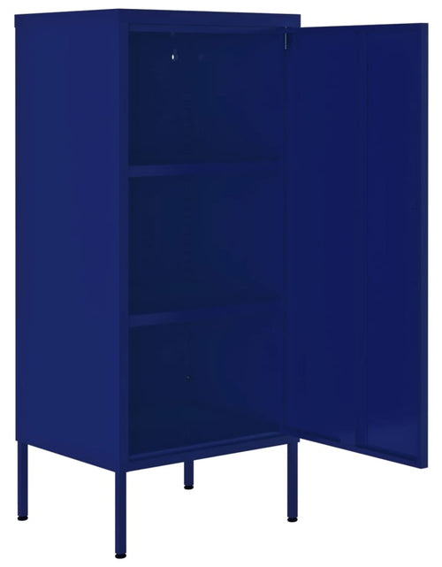 Încărcați imaginea în vizualizatorul Galerie, Dulap de depozitare, bleumarin, 42,5x35x101,5 cm, oțel - Lando
