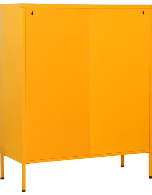 Загрузите изображение в средство просмотра галереи, Comodă cu sertare, galben muștar, 80x35x101,5 cm oțel - Lando
