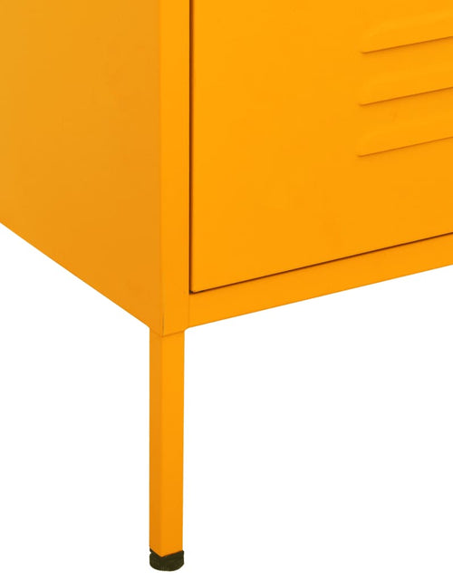 Încărcați imaginea în vizualizatorul Galerie, Comodă cu sertare, galben muștar, 80x35x101,5 cm oțel - Lando
