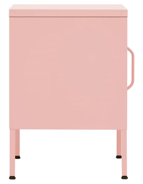 Încărcați imaginea în vizualizatorul Galerie, Noptieră, roz, 35x35x51 cm oțel - Lando
