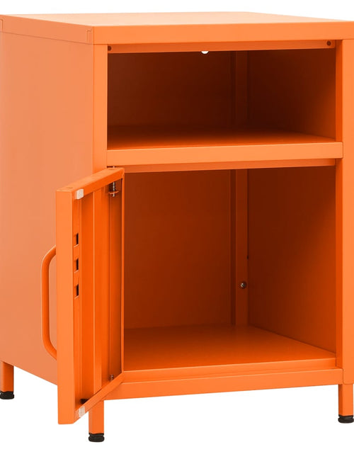 Загрузите изображение в средство просмотра галереи, Noptieră, portocaliu, 35x35x51 cm oțel - Lando
