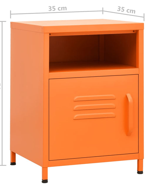 Încărcați imaginea în vizualizatorul Galerie, Noptieră, portocaliu, 35x35x51 cm oțel - Lando
